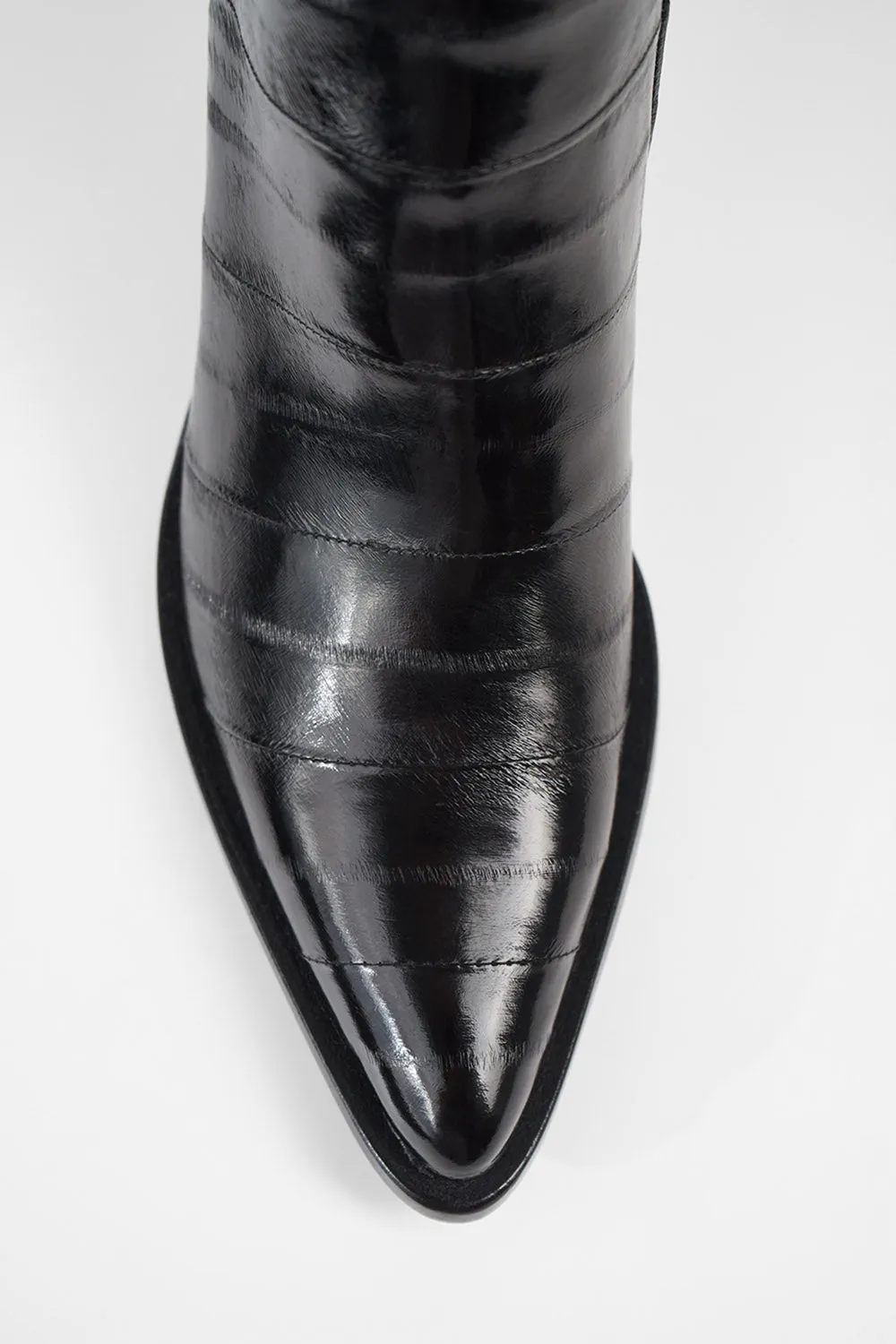 AUSTIN onyx-black texan boots.