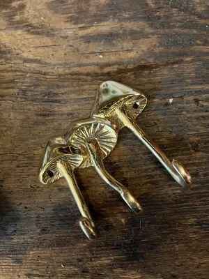 Brass Mushroom Wall Key Hook