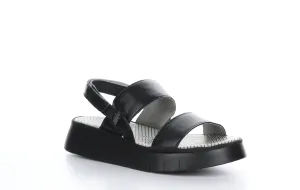 CURA318FLY Mousse Black Sling-Back Sandals