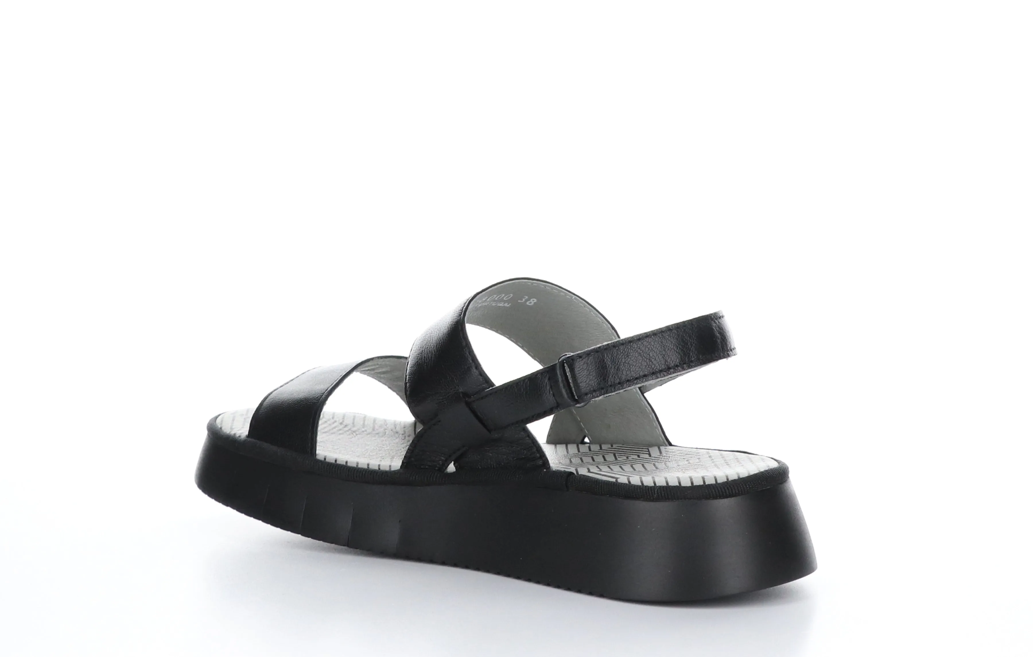 CURA318FLY Mousse Black Sling-Back Sandals
