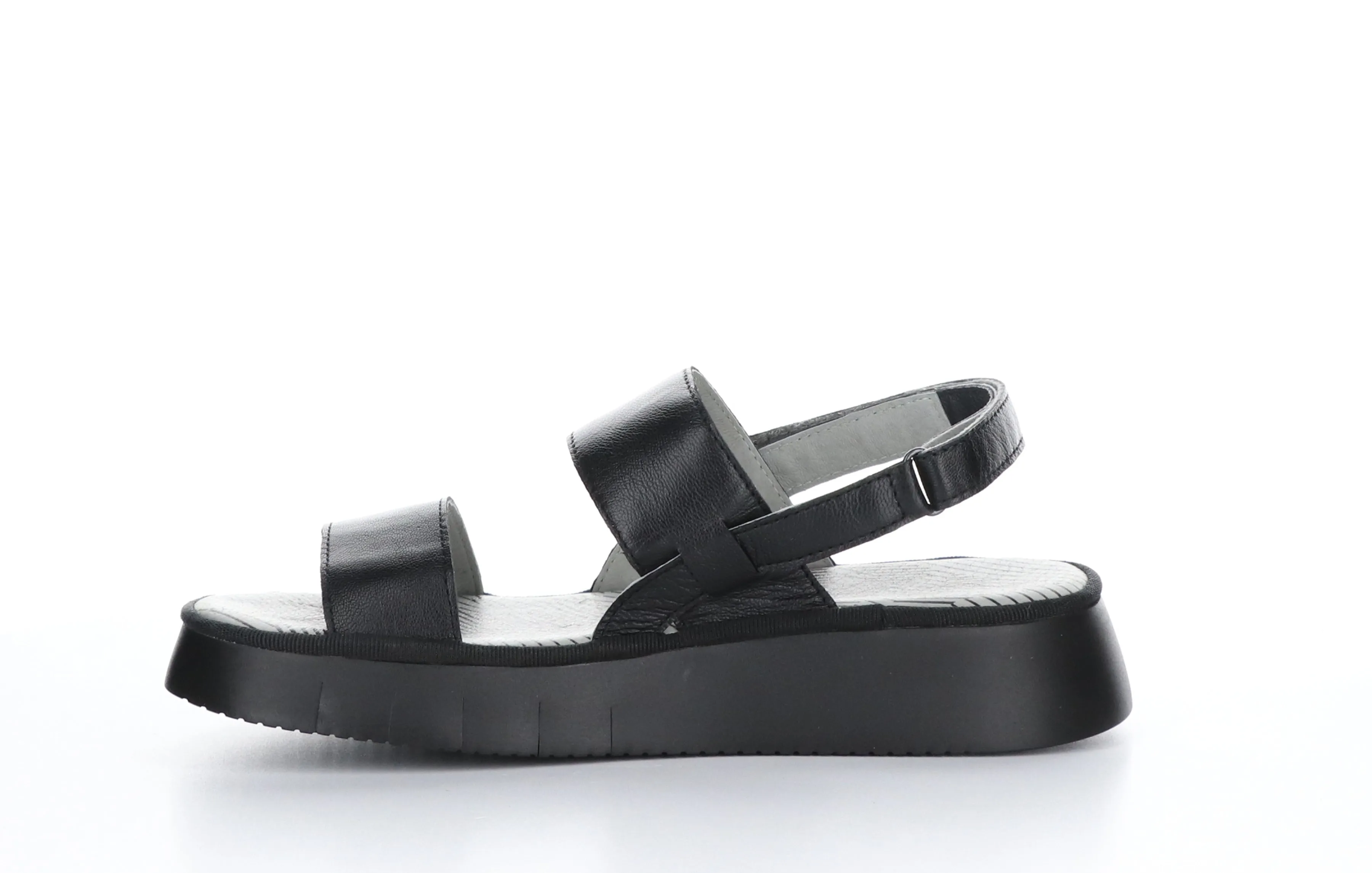CURA318FLY Mousse Black Sling-Back Sandals
