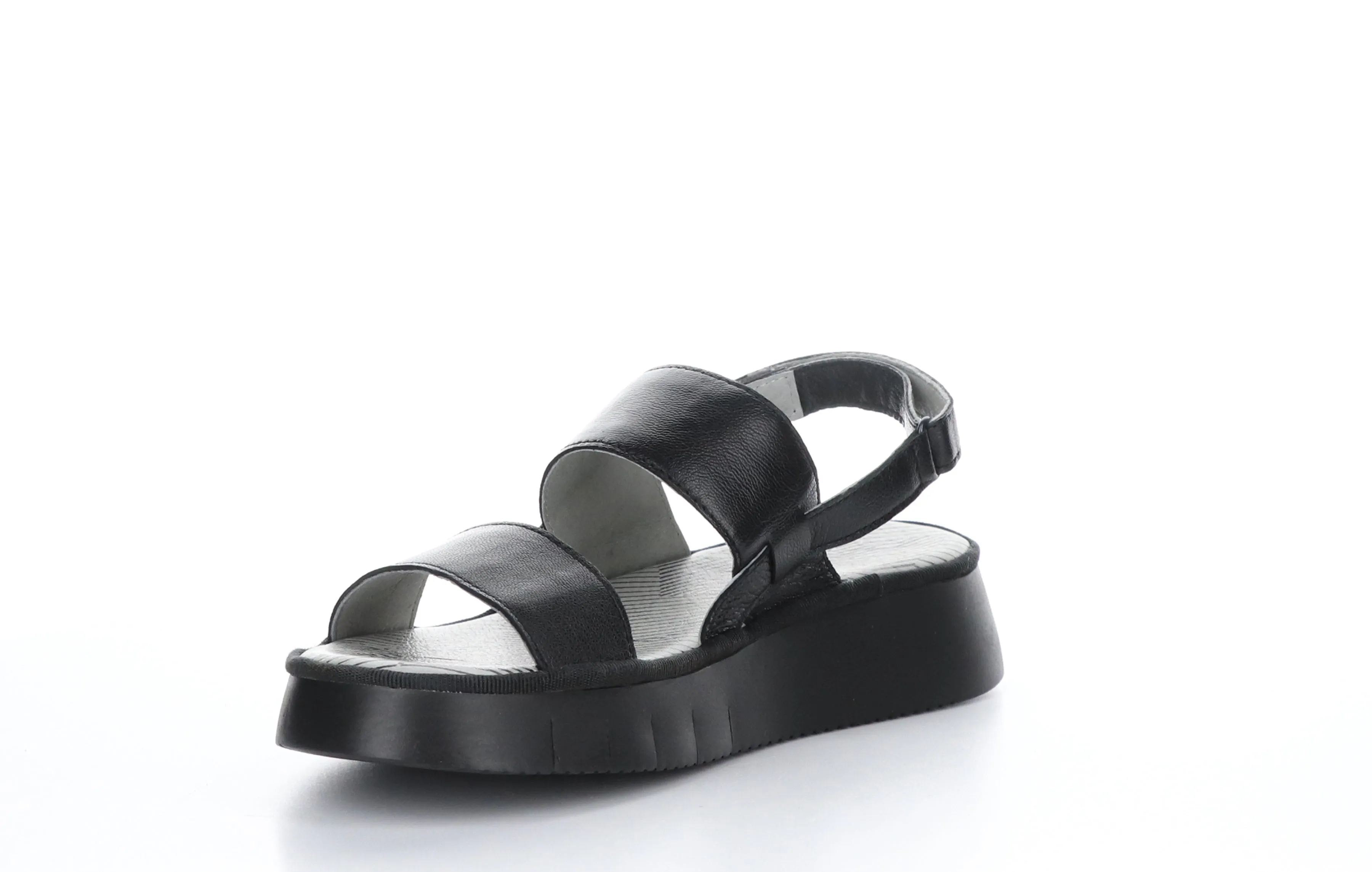 CURA318FLY Mousse Black Sling-Back Sandals