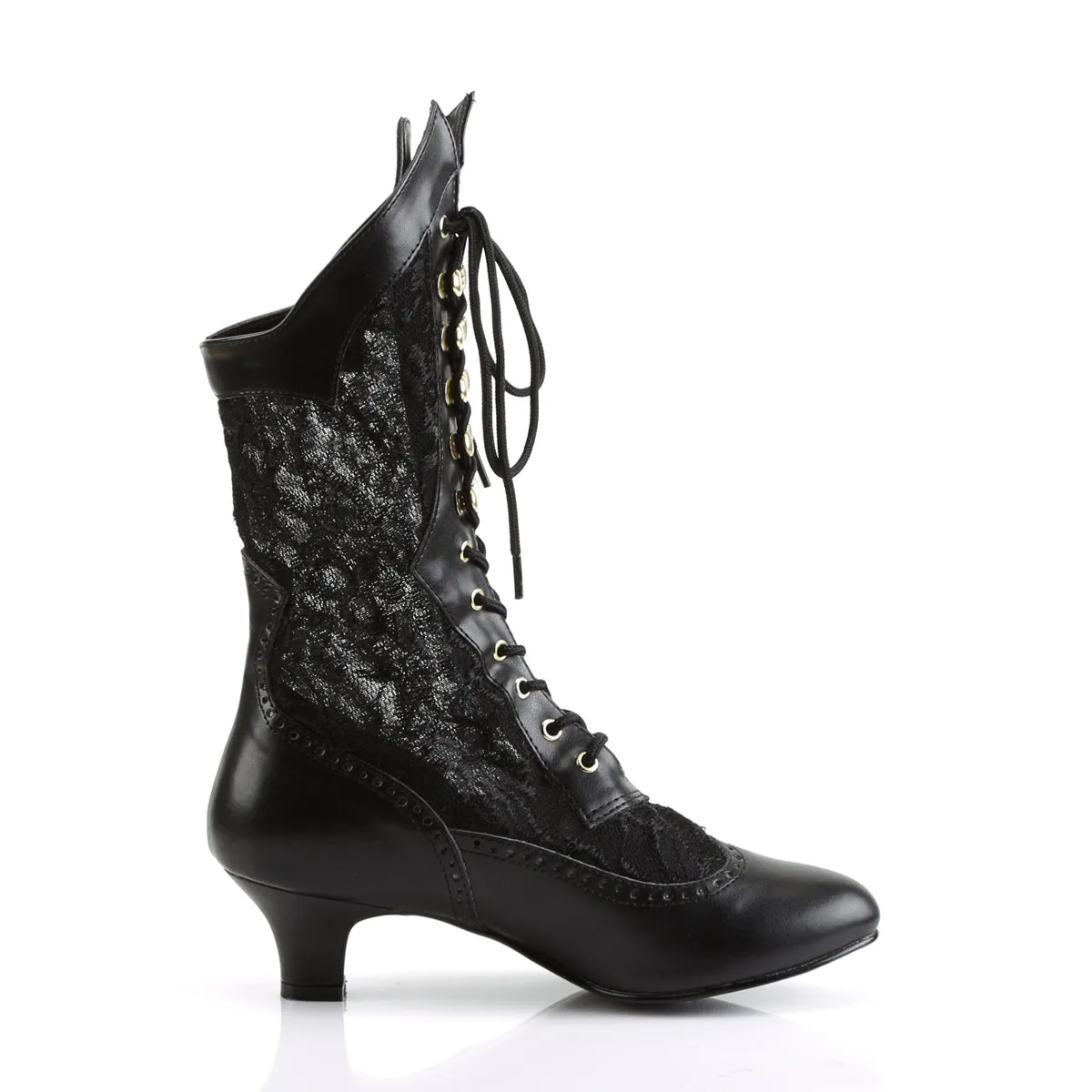 DAME-115 Pleasers Funtasma 2 Inch Heel Black Women's Boots