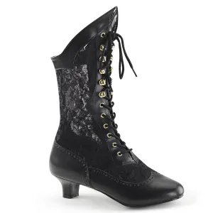 DAME-115 Pleasers Funtasma 2 Inch Heel Black Women's Boots