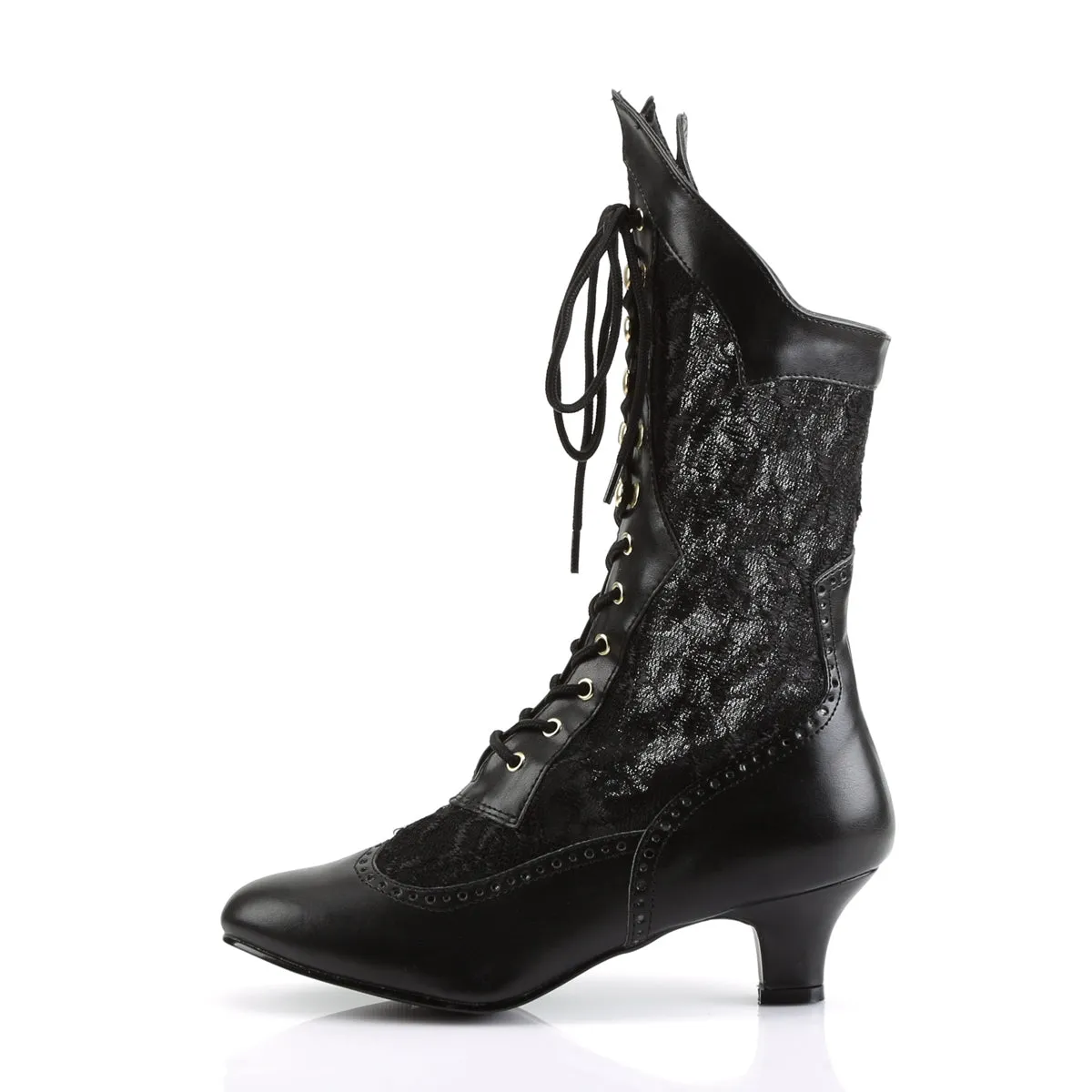 DAME-115 Pleasers Funtasma 2 Inch Heel Black Women's Boots