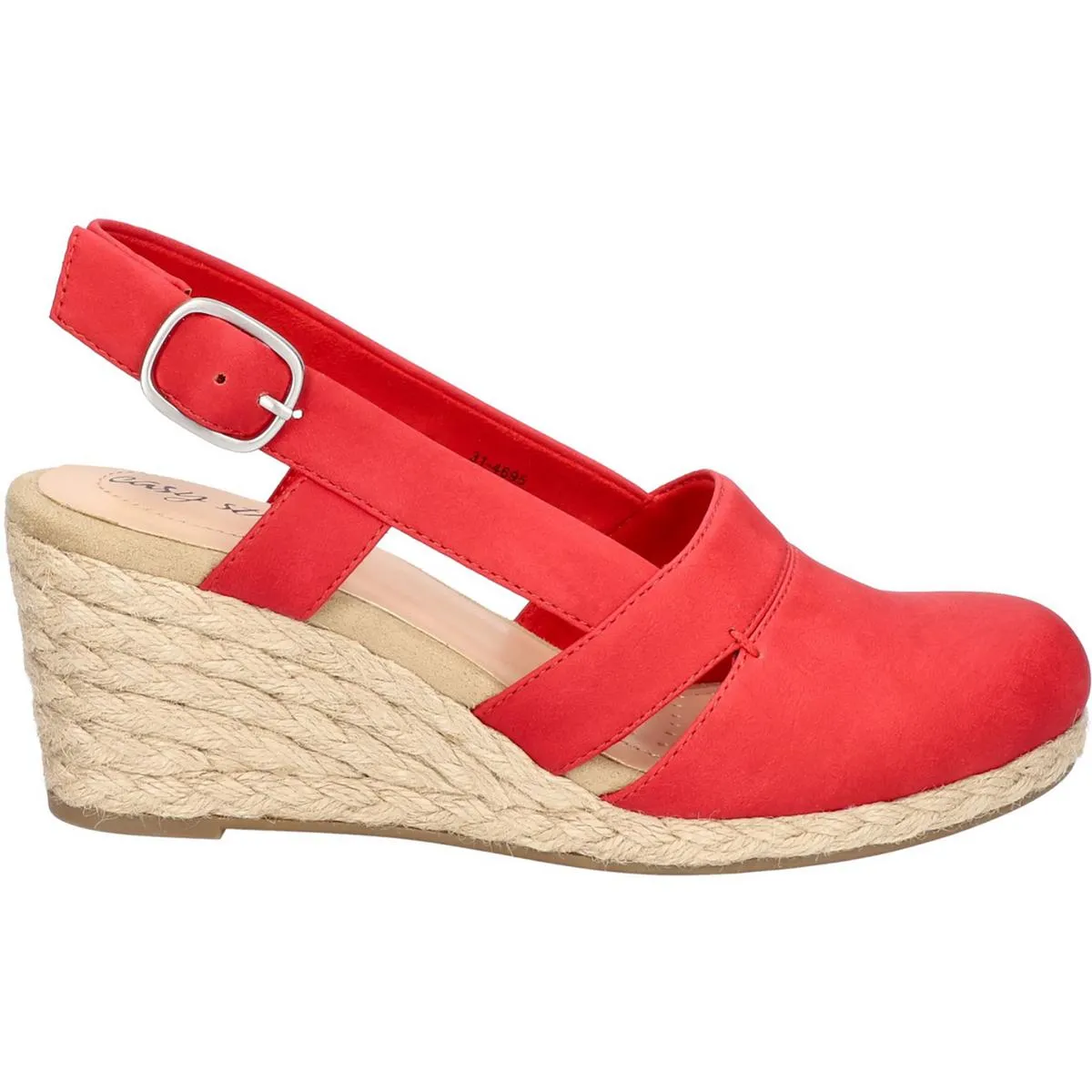 Easy Street Womens Stargaze Solid Ankle Strap Espadrilles