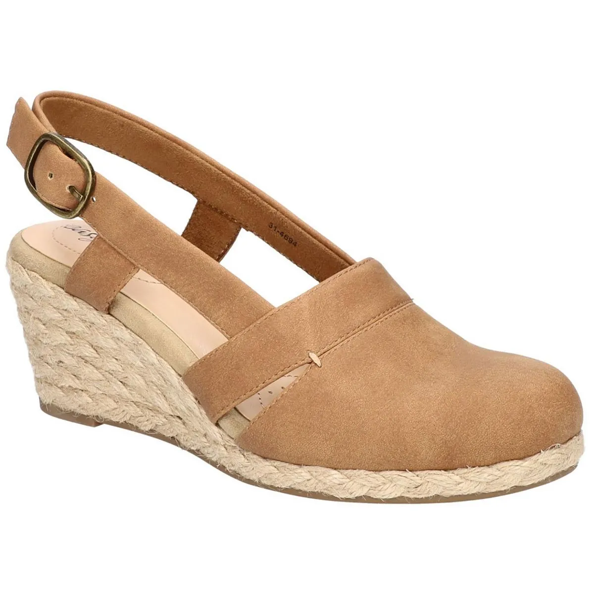 Easy Street Womens Stargaze Solid Ankle Strap Espadrilles