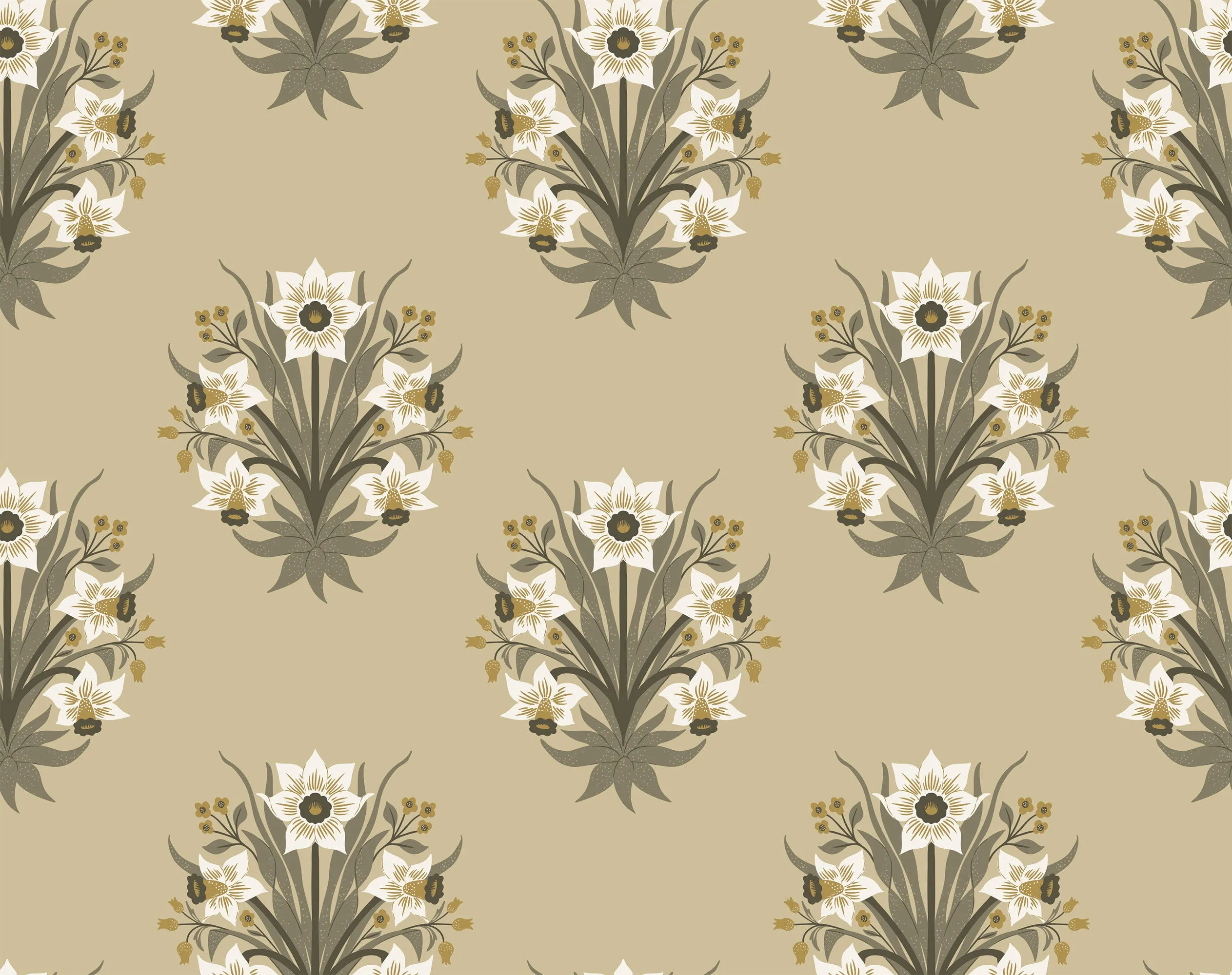 Elegant Daffodils Wallpaper - Exclusive Luxe