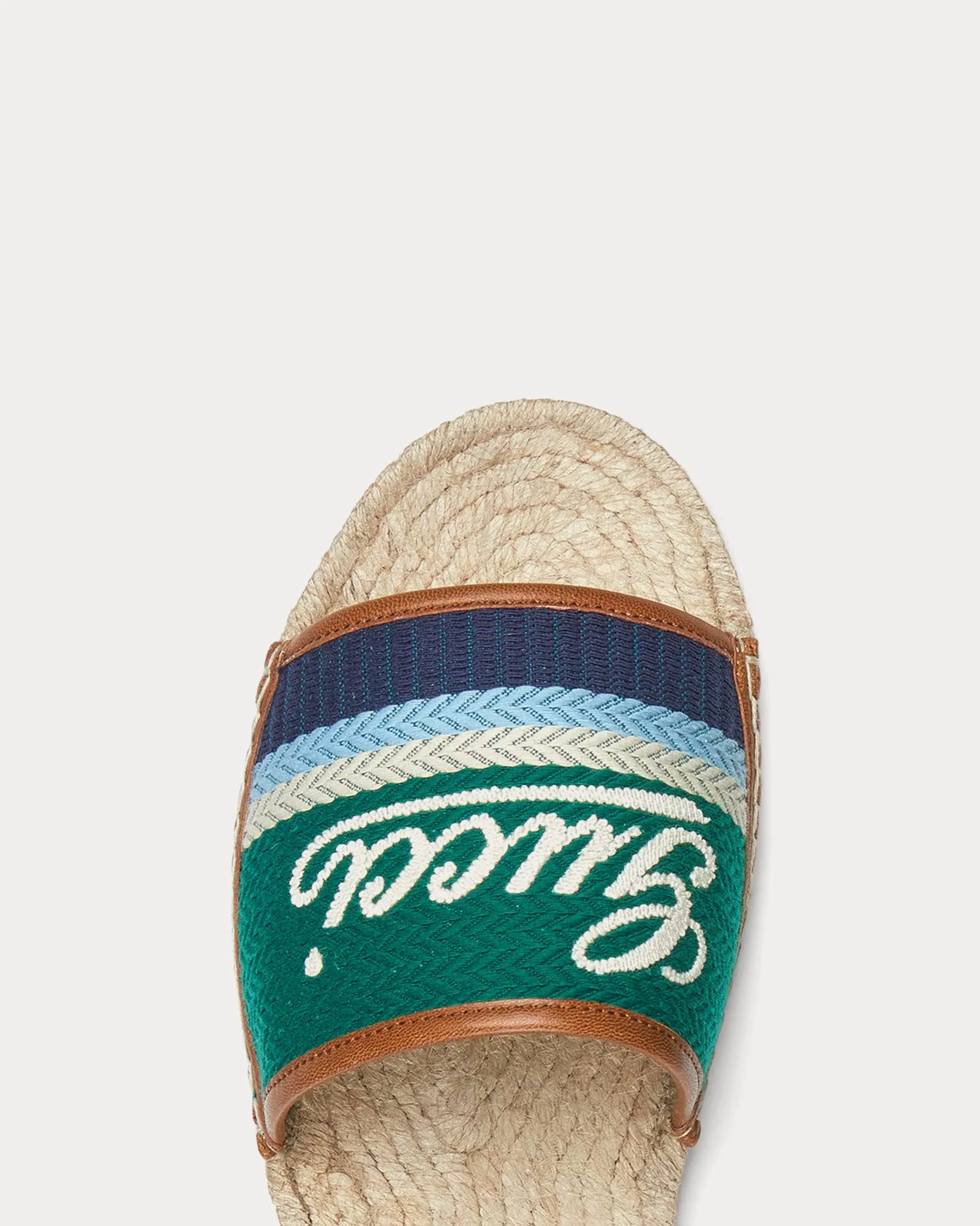 Espadrille with Gucci Script Green / Multi Slides