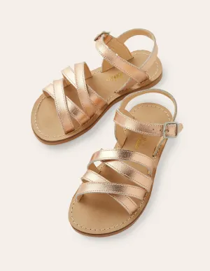 Everyday Sandals-Rose Gold Metallic