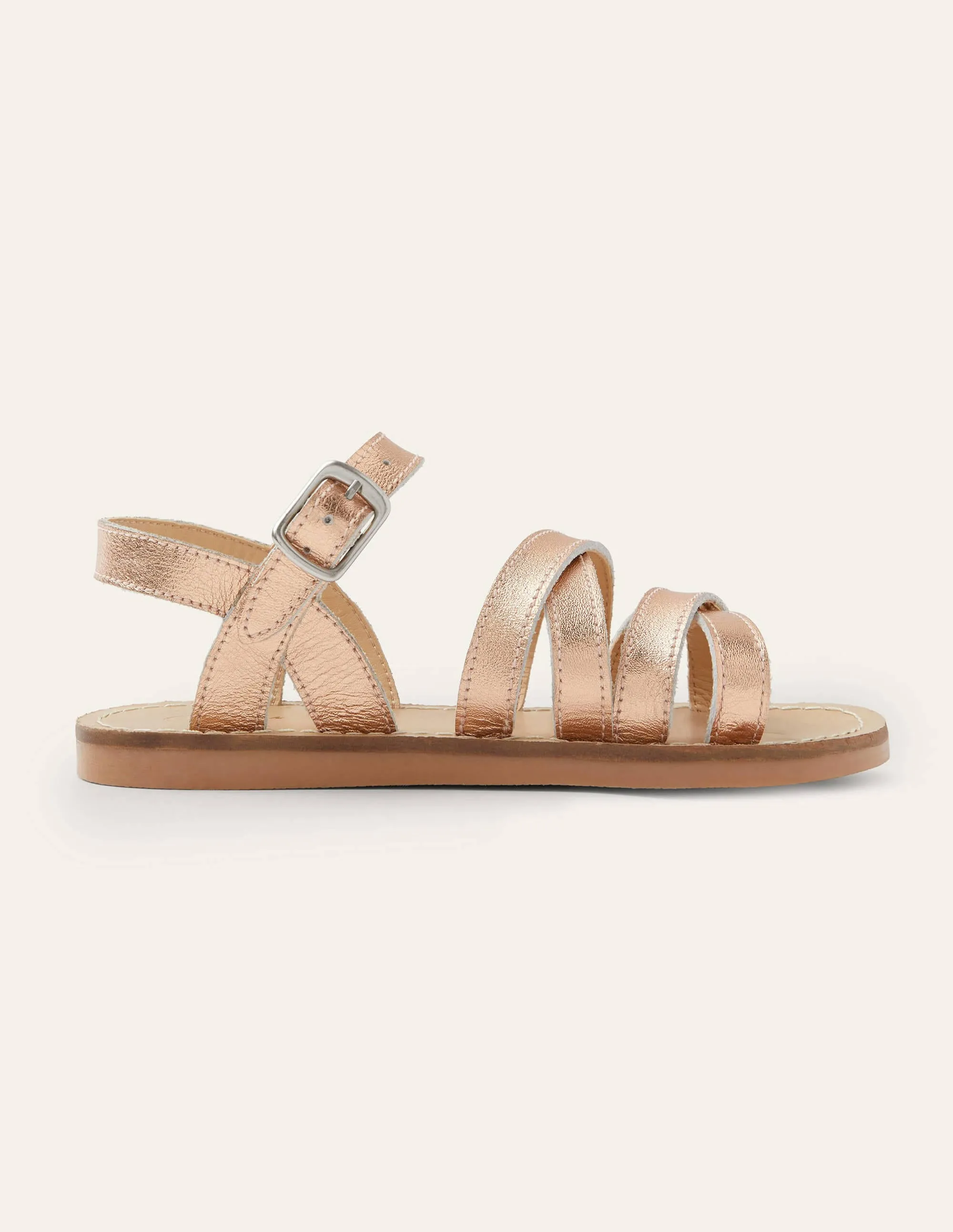 Everyday Sandals-Rose Gold Metallic