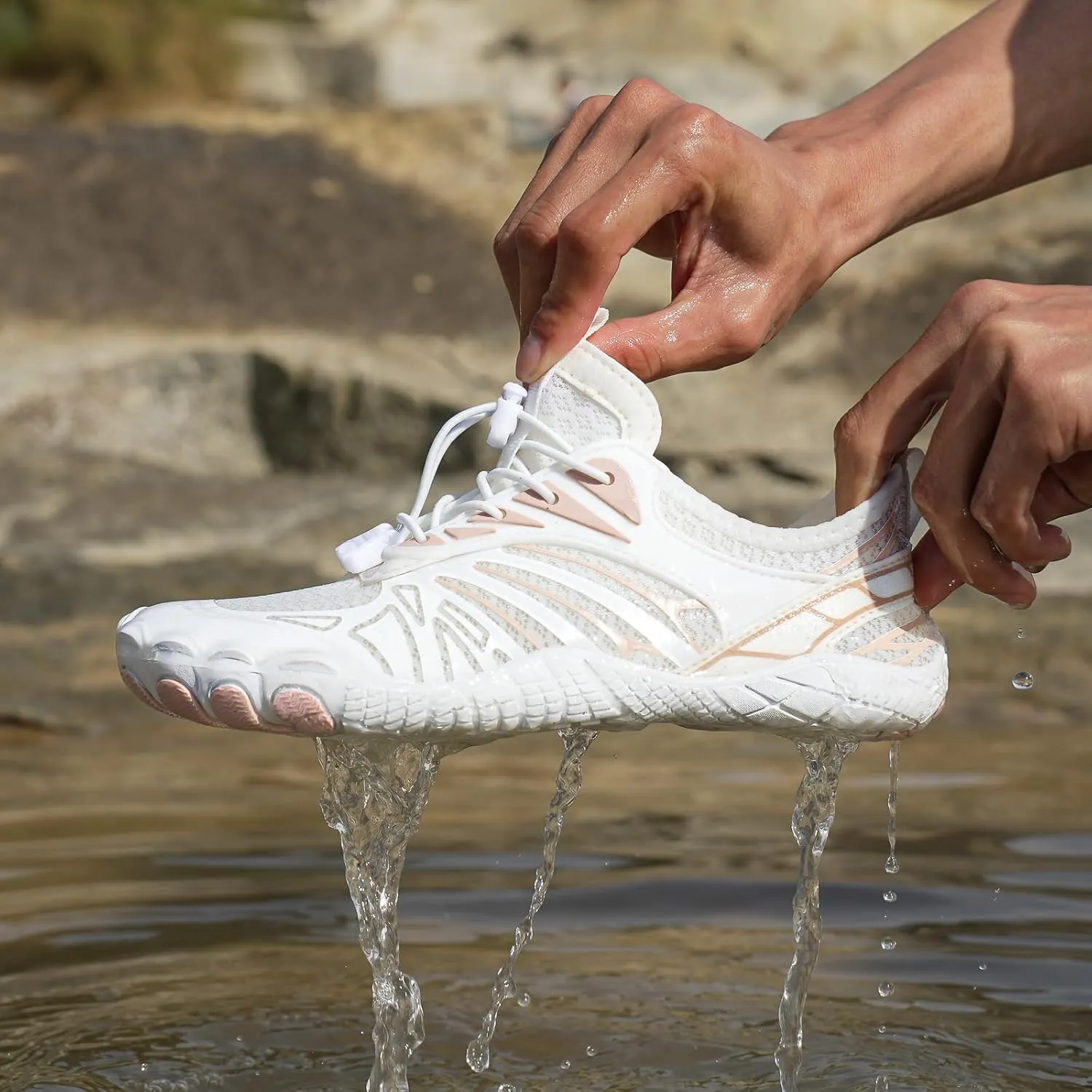 Footwear Pro Hike Barefoot Shoes Women Men Waterproof Trail Running Healthy & Non-Slip Barefoot Shoes for Women Beach Swim Surf Hiking Walking Shoes