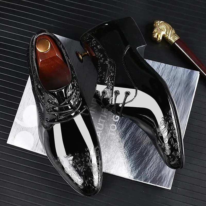 Men's Oxfords Loafers & Slip-Ons Dress Shoes Business British Wedding Daily Party & Evening Black Floral