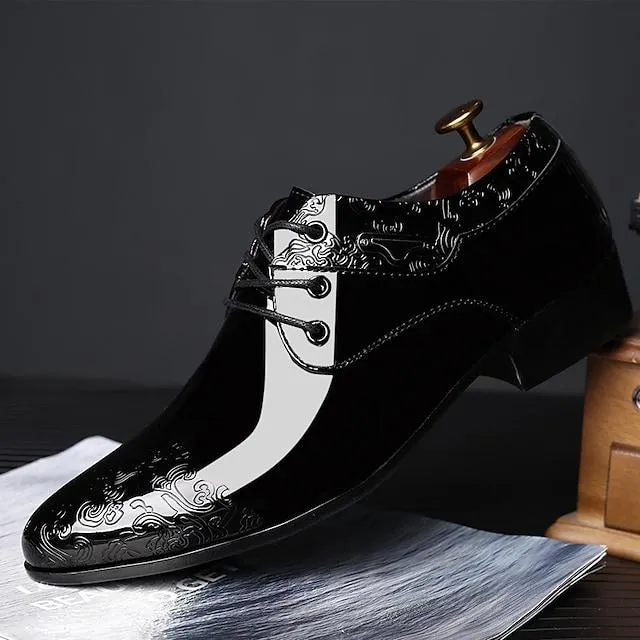 Men's Oxfords Loafers & Slip-Ons Dress Shoes Business British Wedding Daily Party & Evening Black Floral