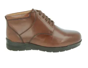 Mens Wide Fit Douglas Brown Leather Boots