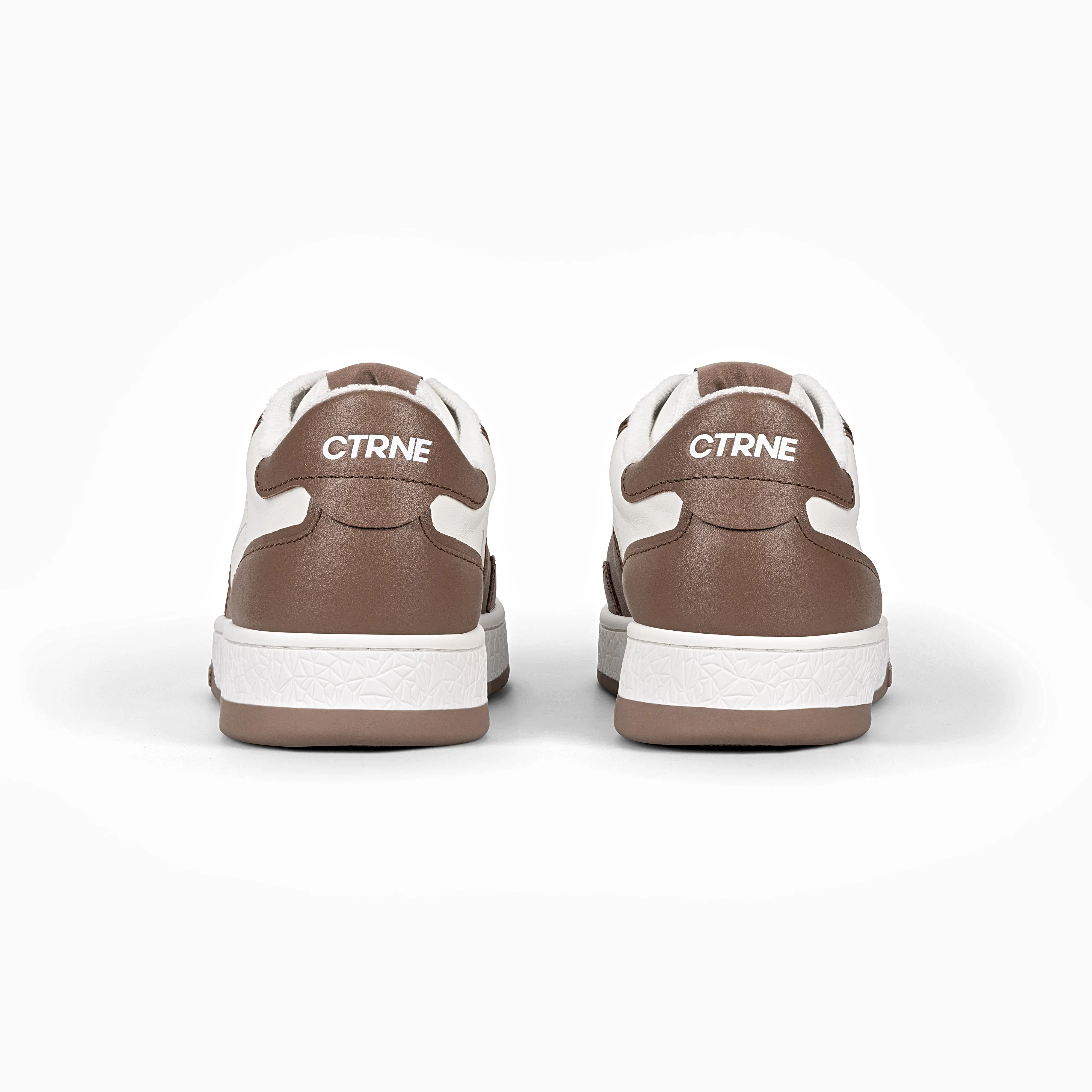 Orgonite Manifest Sneaker in White/Brown/Leather Ladies