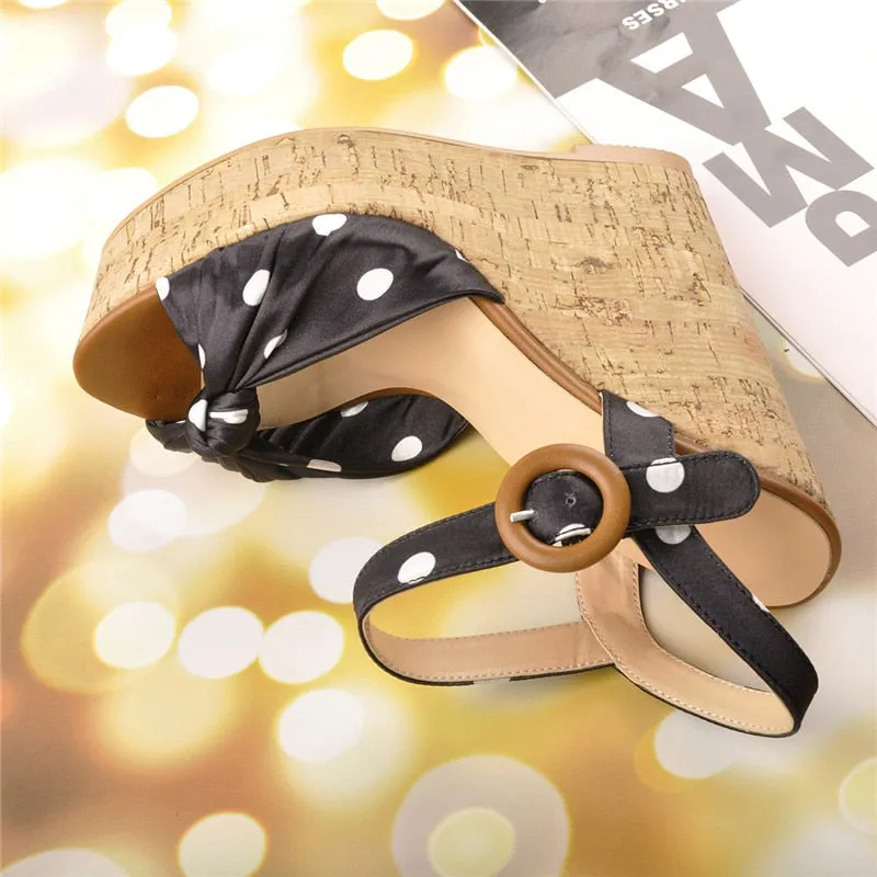 Polka Dot Wedge Sandals | Wedge Shoes