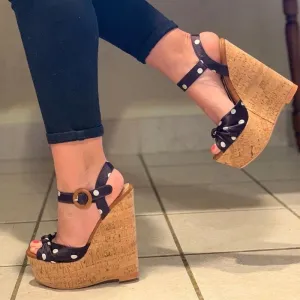 Polka Dot Wedge Sandals | Wedge Shoes