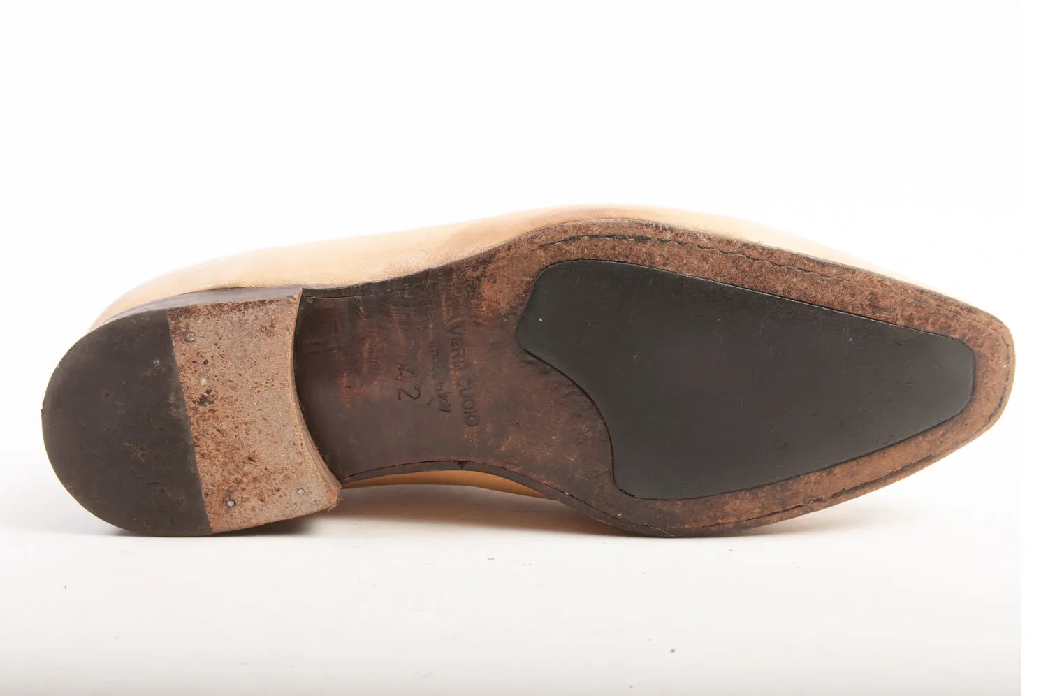 Pratesi Tan Whole Cut Leather Oxfords
