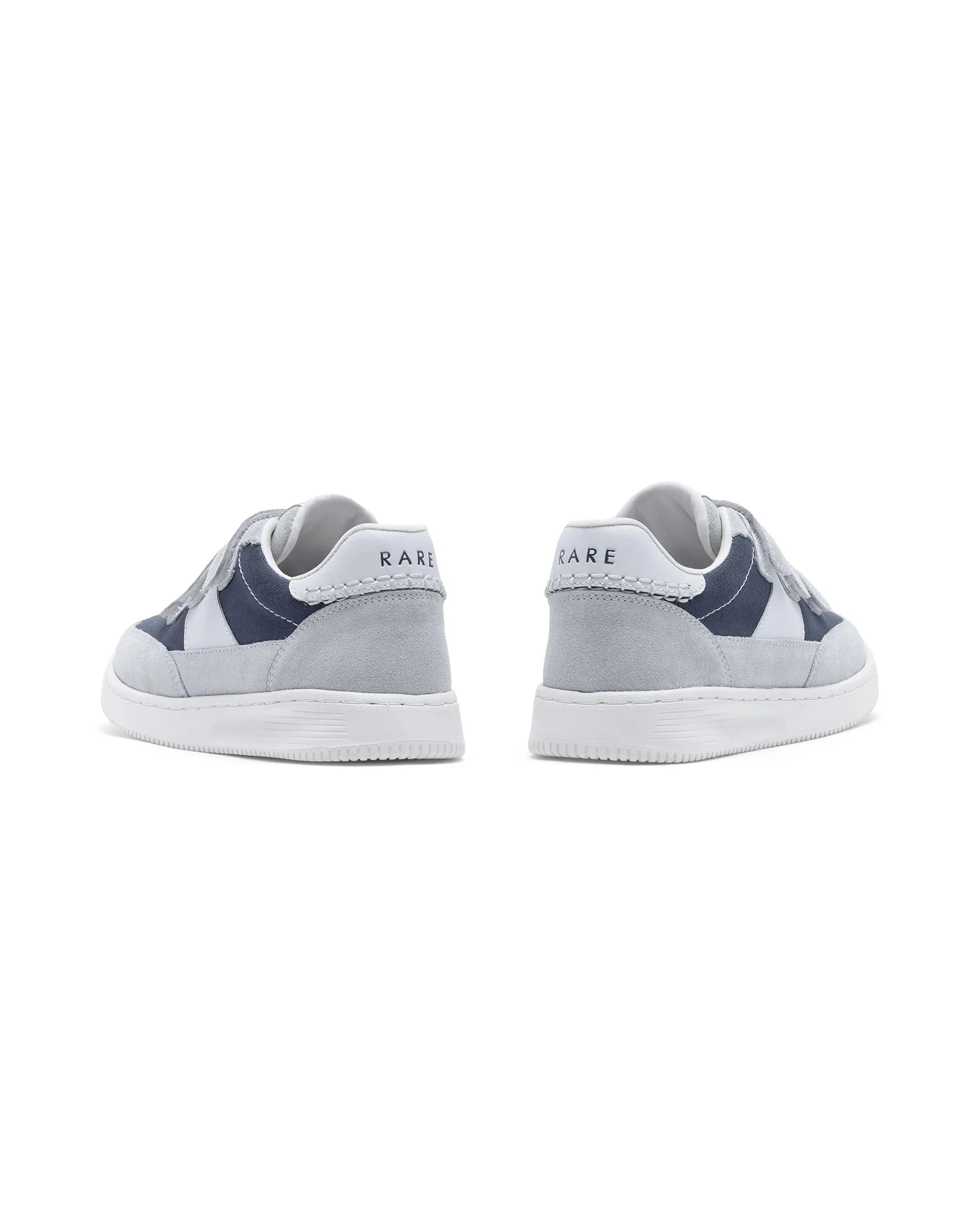 Rare Ones Kids Walc Navy Leather Riptape Fastening Sneaker