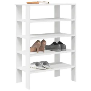 Shoe Rack White 61x32x87.5 cm Engineered Wood