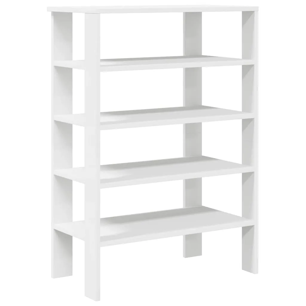 Shoe Rack White 61x32x87.5 cm Engineered Wood