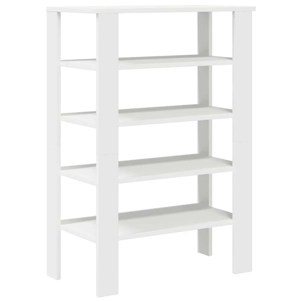 Shoe Rack White 61x32x87.5 cm Engineered Wood