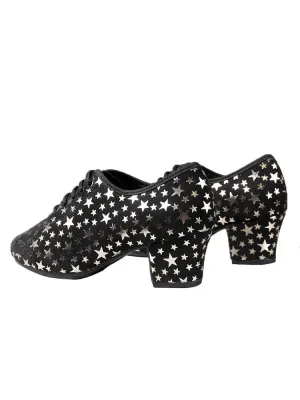 Suede Leather Star Pattern Latin Dance Outdoor Shoes