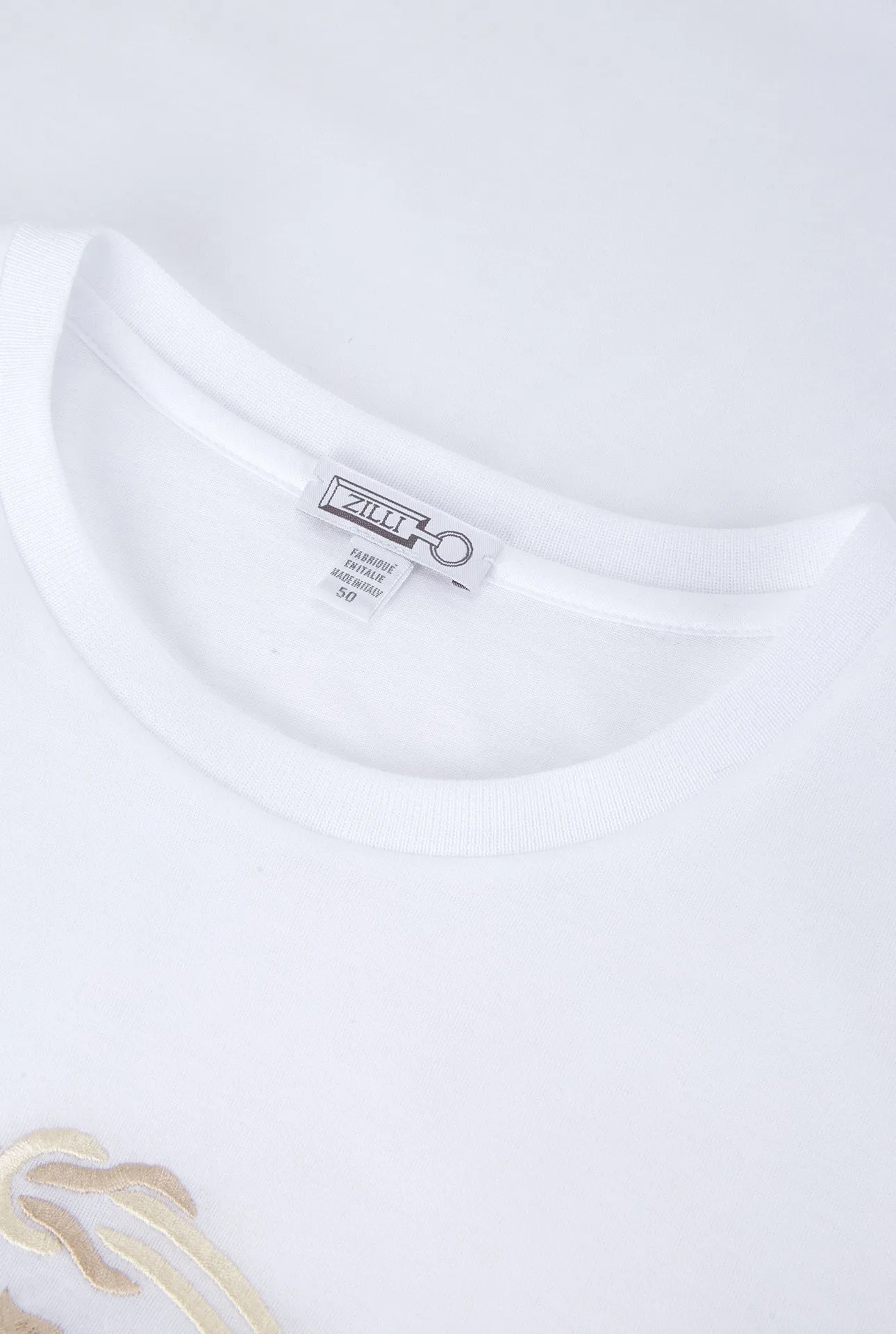T-Shirt with Lion Circle Embroidery