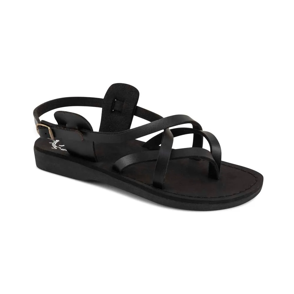 Tamar Buckle Vegan - Leather Alternative Sandal | Black