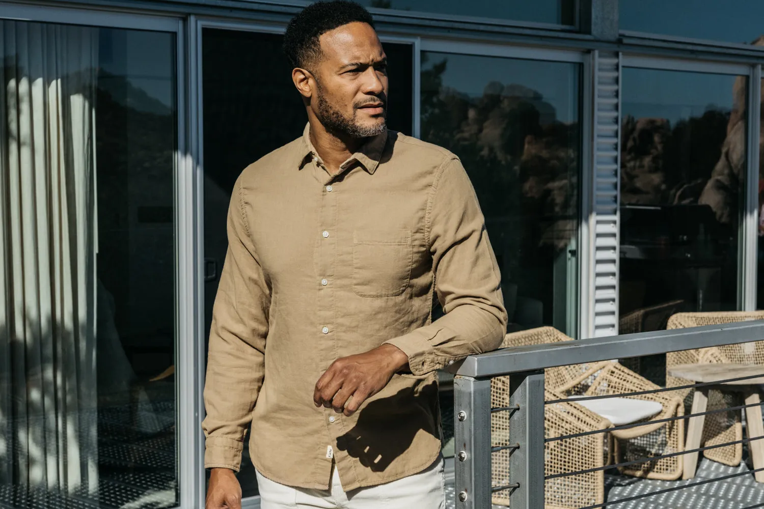 The Ripper Double Gauze Organic Cotton Shirt - Sand