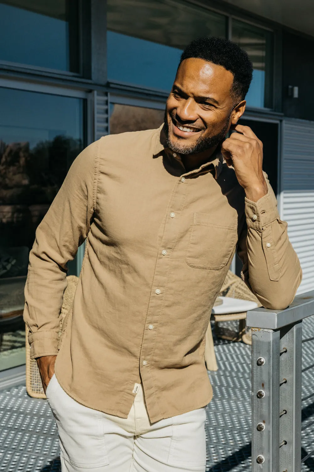 The Ripper Double Gauze Organic Cotton Shirt - Sand