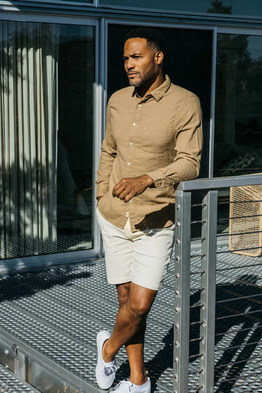The Ripper Double Gauze Organic Cotton Shirt - Sand