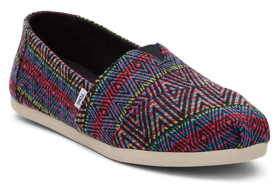 TOMS Womens Alpargata Global Woven Espadrille - Black