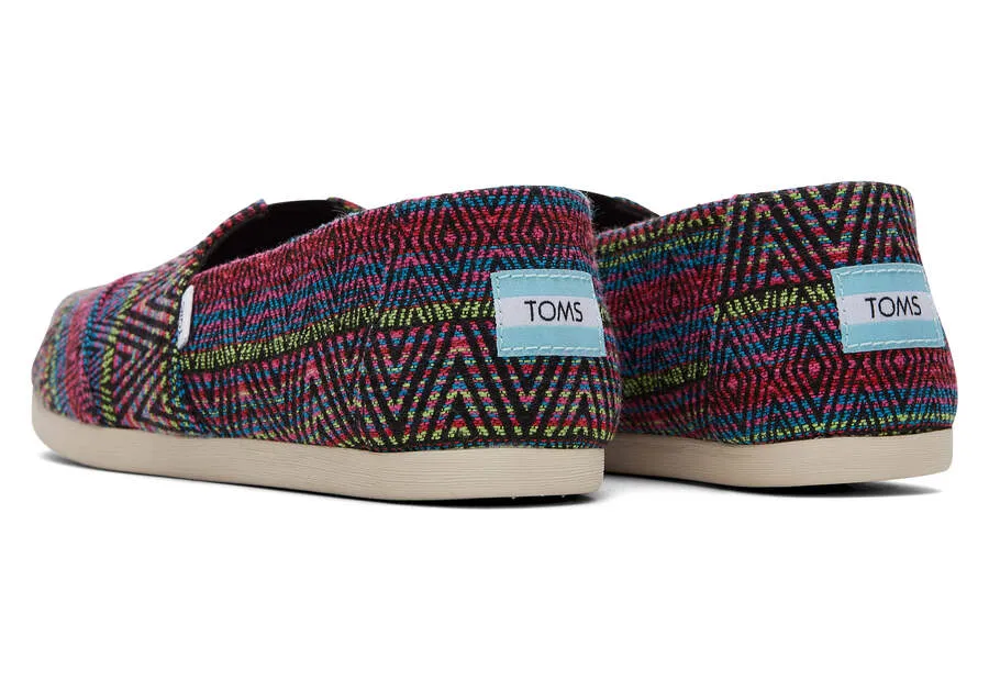 TOMS Womens Alpargata Global Woven Espadrille - Black