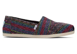 TOMS Womens Alpargata Global Woven Espadrille - Black