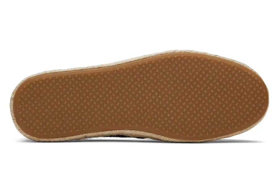 TOMS Womens Santiago Suede Espadrille - Black
