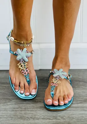 Turquoise Under The Sea Sandals