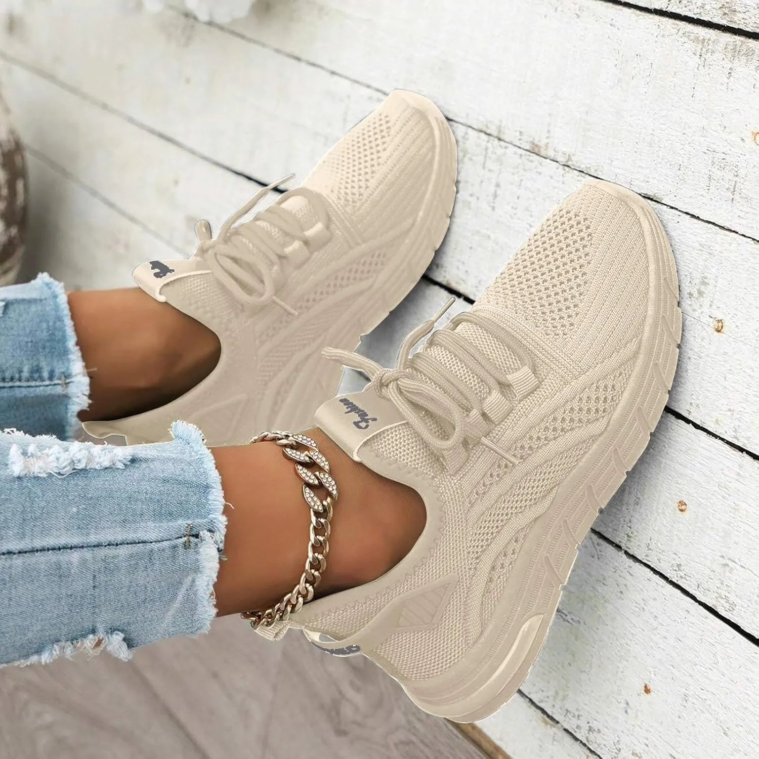 Womens Athletic Shoes Casual Lace Up Platform Sneakers for Women Comfortable Walking Shoes Women Fashion Tennis Shoes