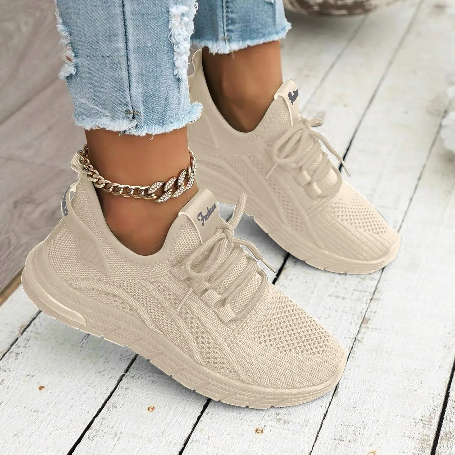 Womens Athletic Shoes Casual Lace Up Platform Sneakers for Women Comfortable Walking Shoes Women Fashion Tennis Shoes