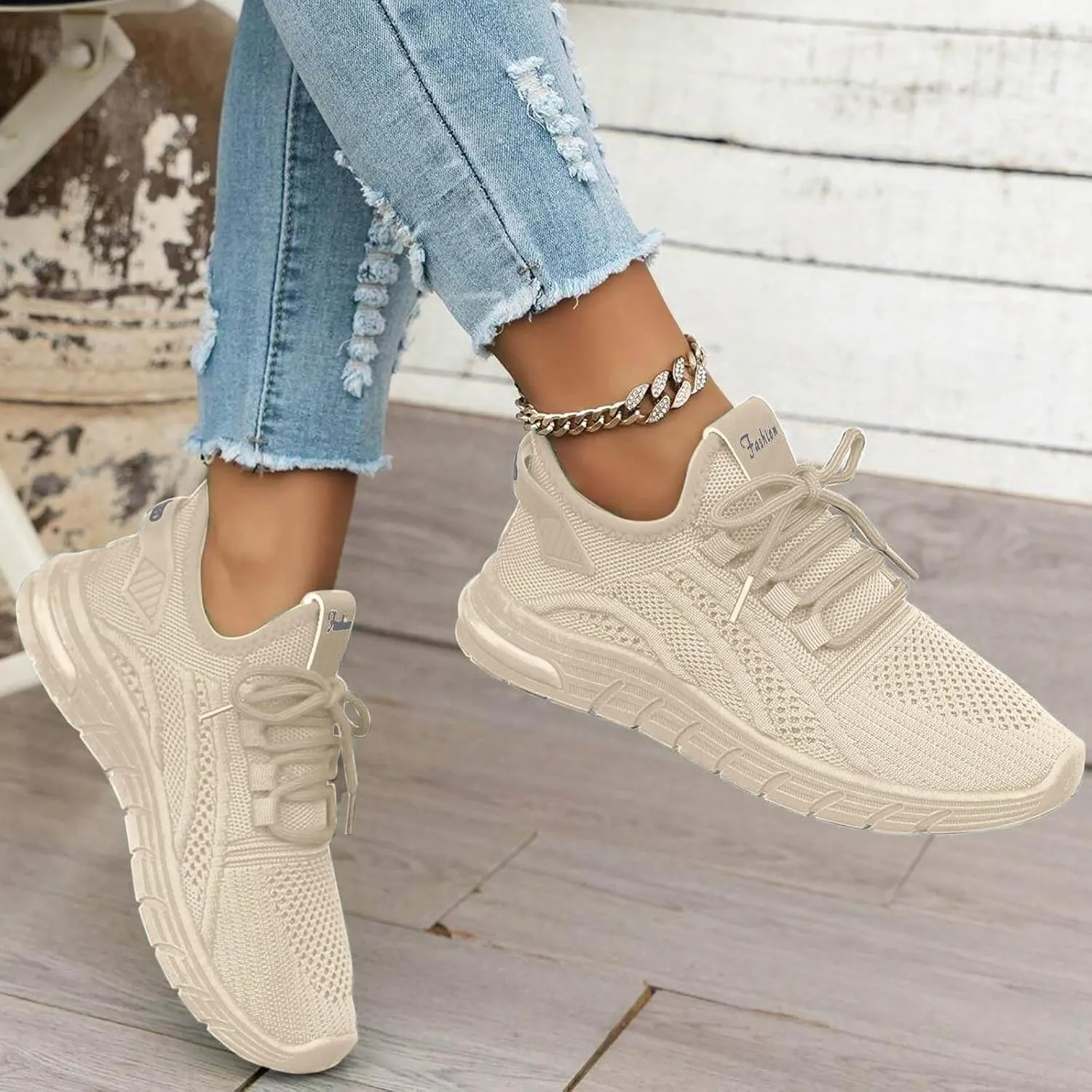Womens Athletic Shoes Casual Lace Up Platform Sneakers for Women Comfortable Walking Shoes Women Fashion Tennis Shoes
