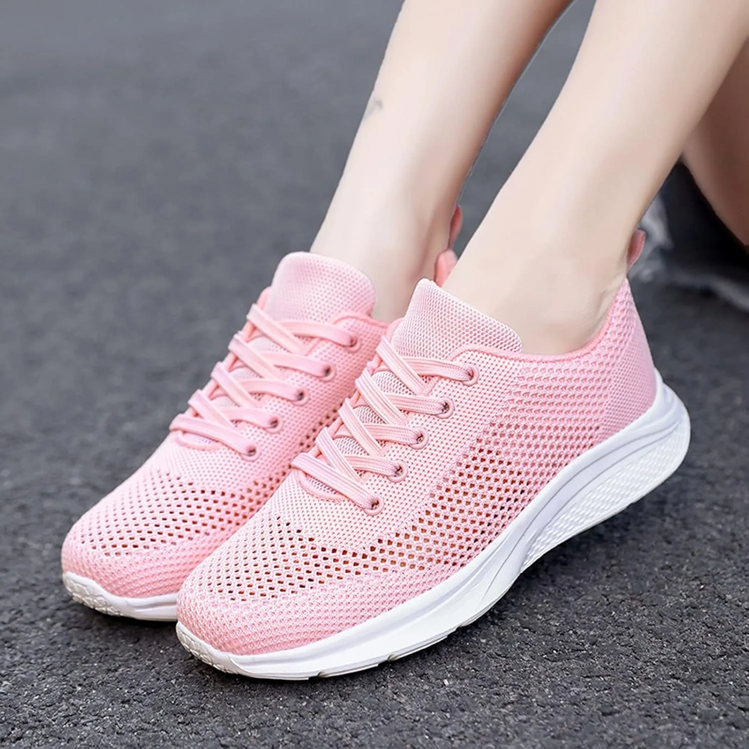 Women's Lace Up Walking Shoes Running Comfortable Tennis Womens Running Shoes Athletic Men's Shoes Casual Men Shoes Sneakers Brown Tennis Shoe Trainers Shoe