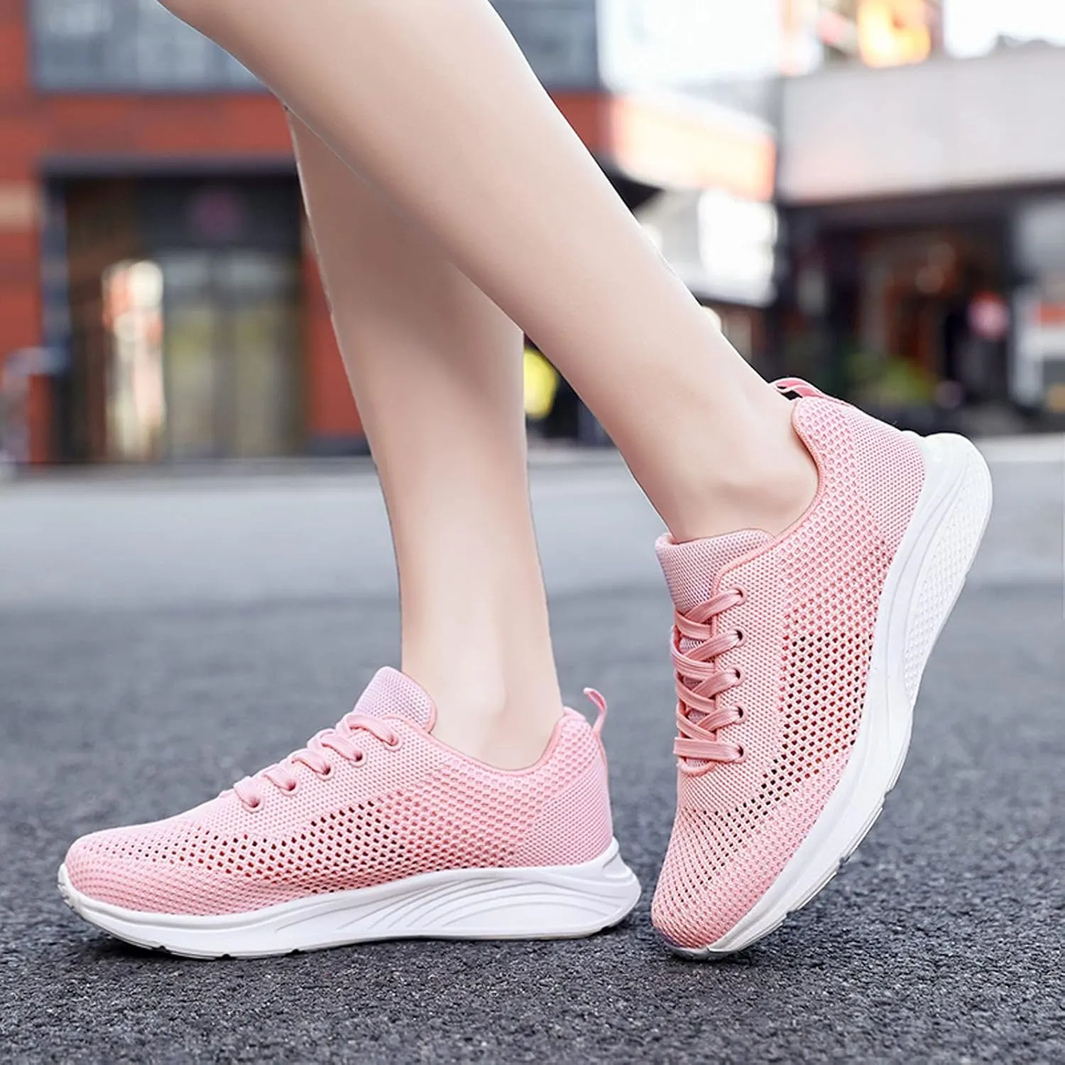 Women's Lace Up Walking Shoes Running Comfortable Tennis Womens Running Shoes Athletic Men's Shoes Casual Men Shoes Sneakers Brown Tennis Shoe Trainers Shoe