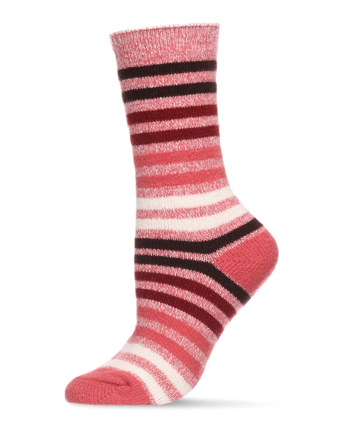 Women's Multicolor Stripe Buttersoft Cozy Crew Socks