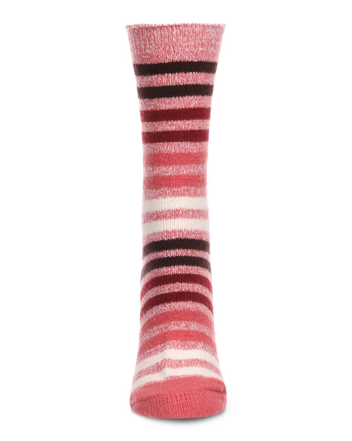 Women's Multicolor Stripe Buttersoft Cozy Crew Socks