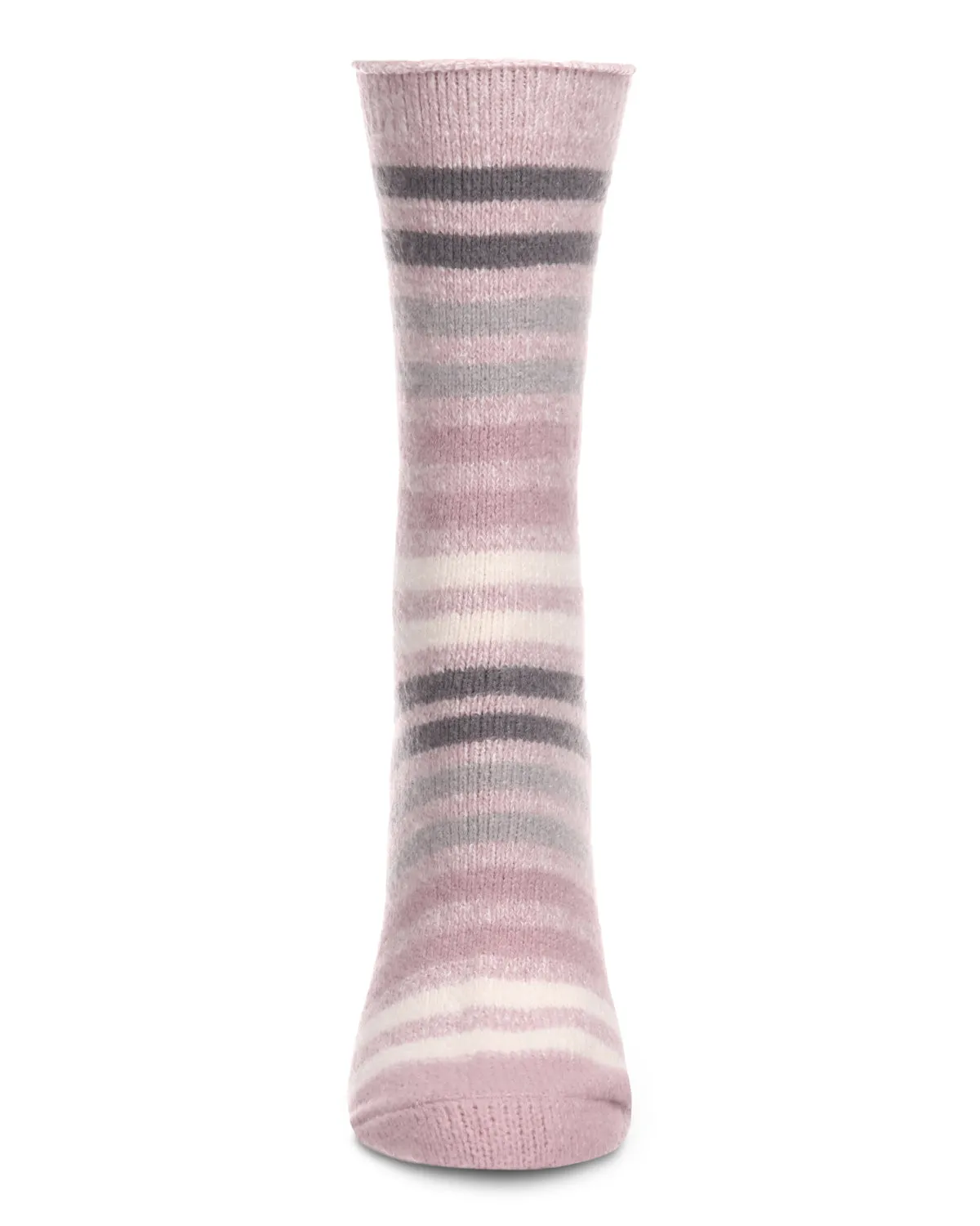 Women's Multicolor Stripe Buttersoft Cozy Crew Socks