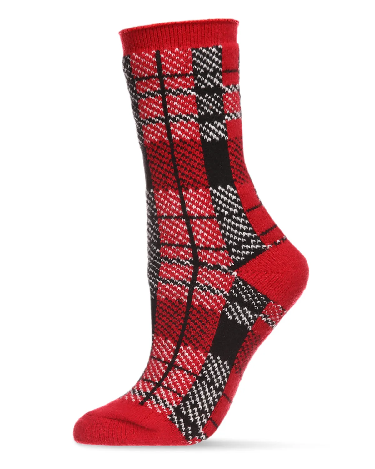 Women's Plaid Buttersoft Cozy Crew Socks