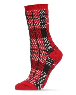 Women's Plaid Buttersoft Cozy Crew Socks