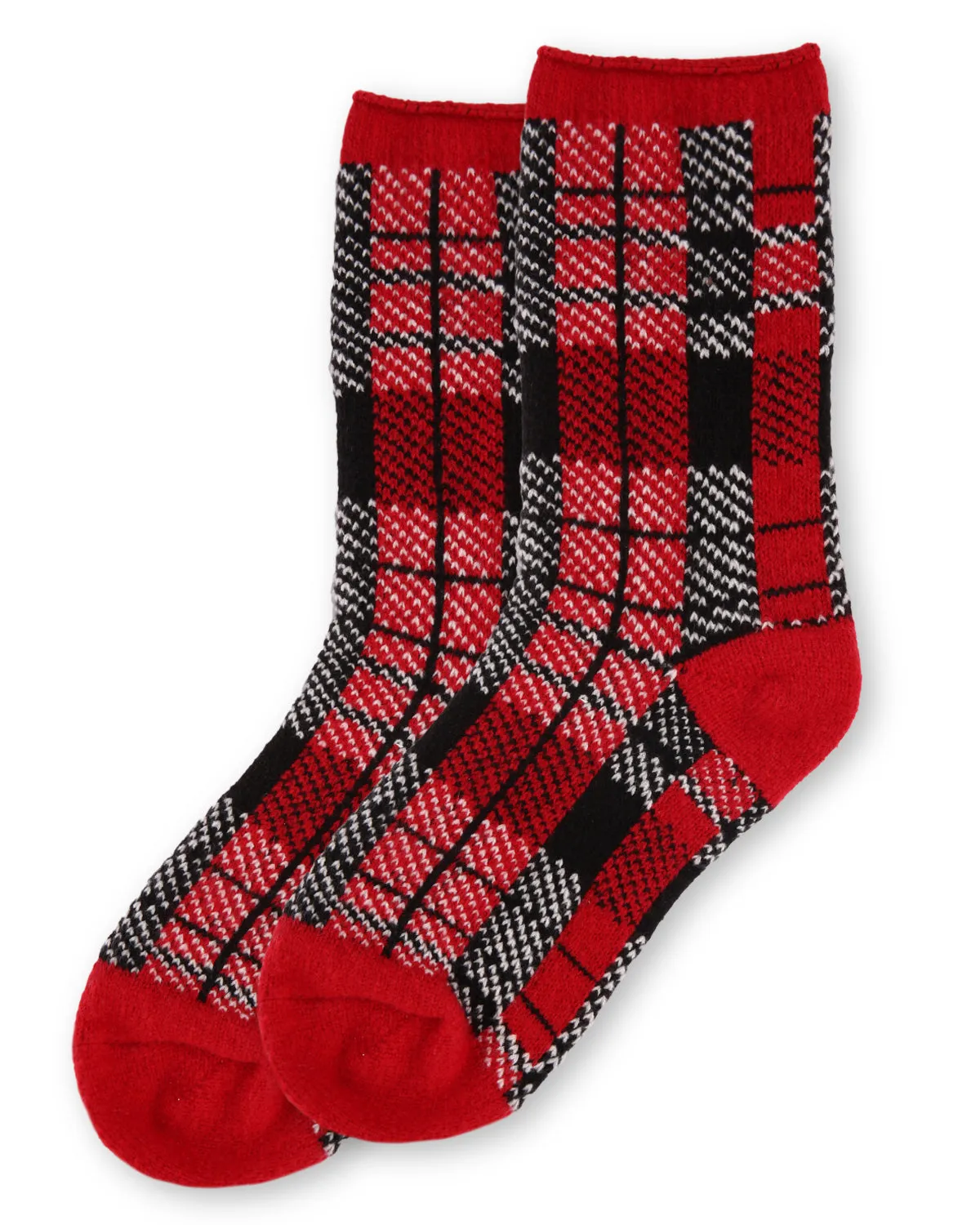 Women's Plaid Buttersoft Cozy Crew Socks