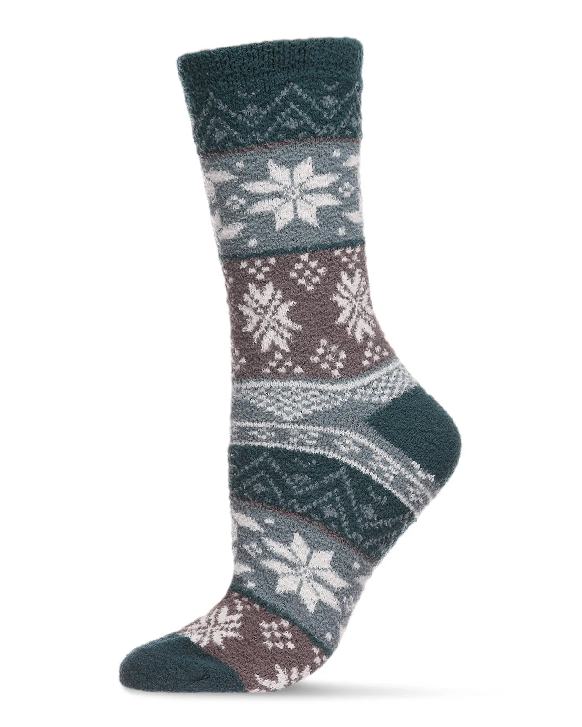 Women's Snowflake Fairisle Super Soft Cozy Crew Socks